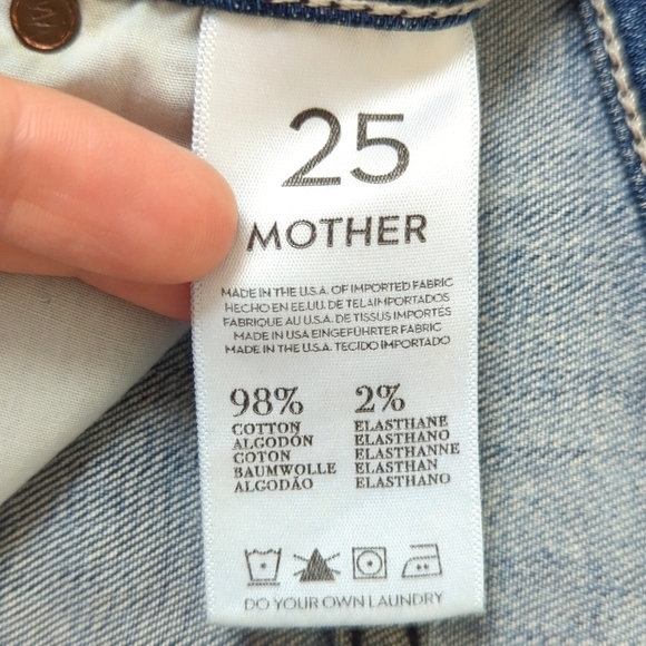 Mother The Stunner Graffiti Girl High Waisted Cropped Ankle Fray Skinny Jeans 25 - Picture 10 of 16